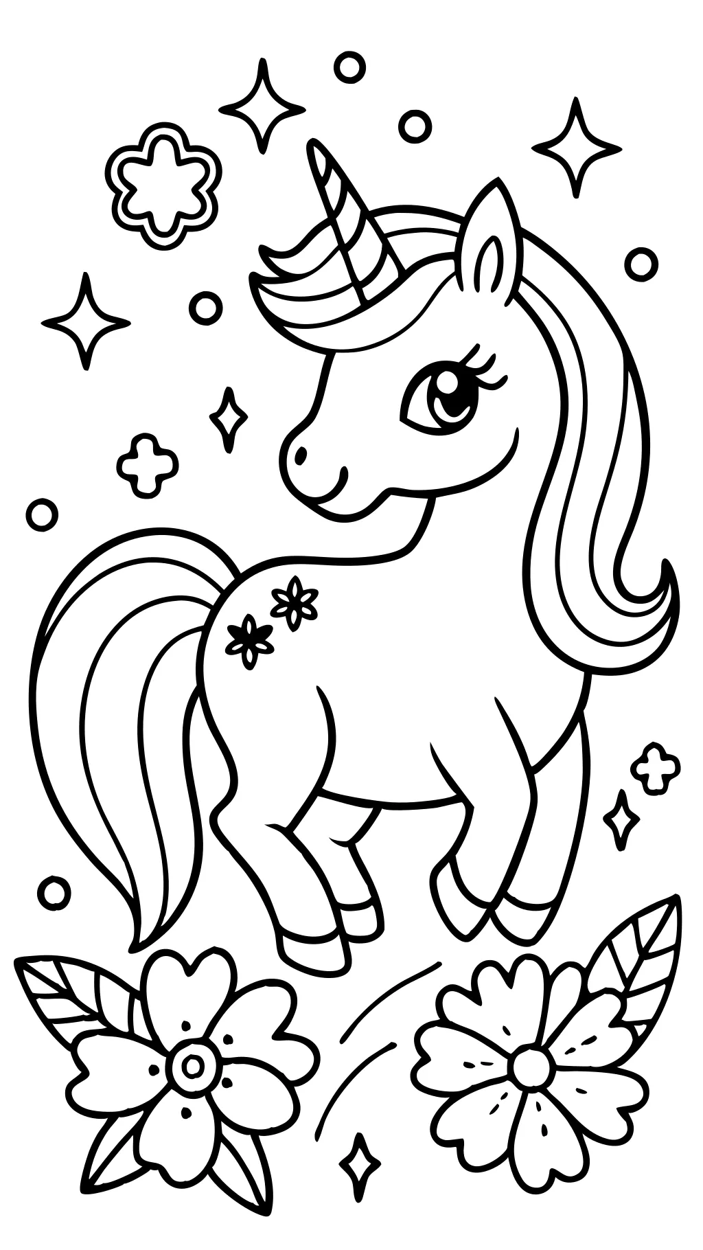 print unicorn coloring pages